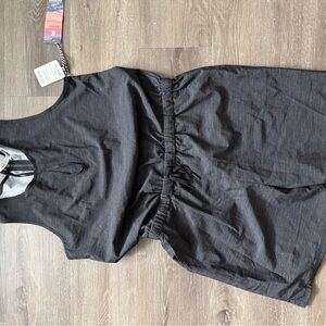 Kyodan Black Sleeveless Bodysuit with Textured Detail